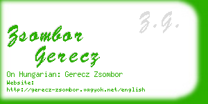 zsombor gerecz business card